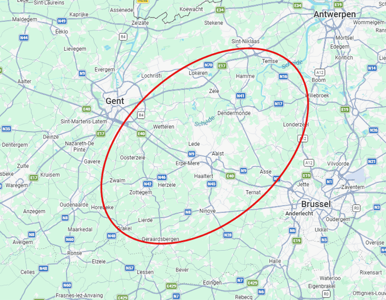 Leveringsregio De Gucht NV - Oost-Vlaanderen